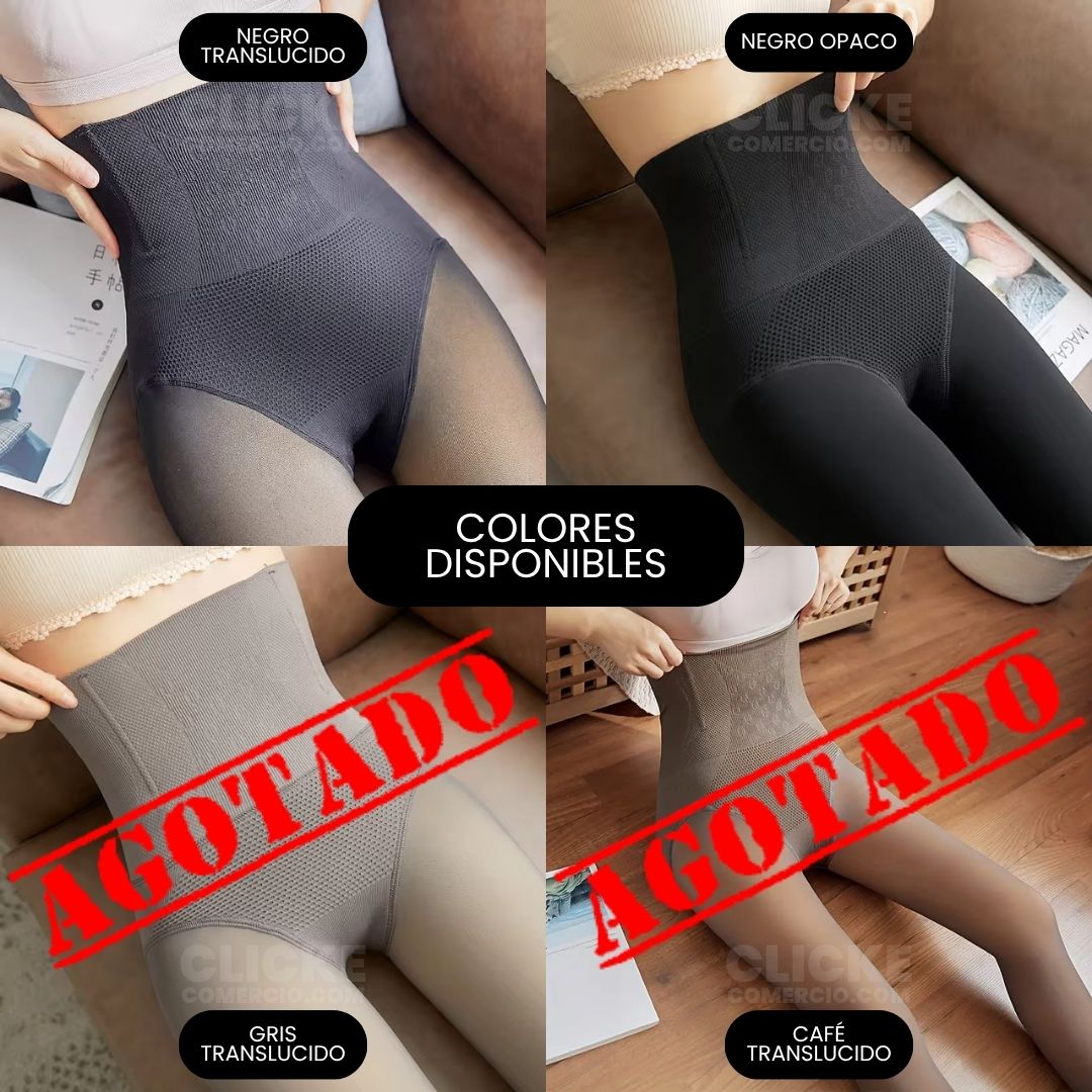 Medias Veladas Abrigadas con Control de Abdomen y Push Up Levanta Glúteo (Gramaje 220)
