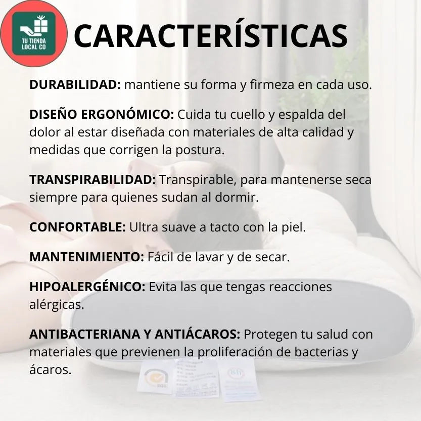 DELUXE ERGONOMIC RELAX - Almohada 3D Con Alineación Cervical Perfecta