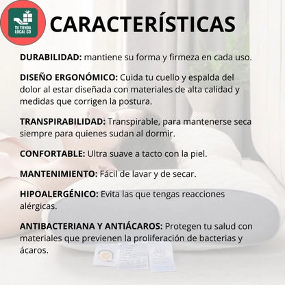 DELUXE ERGONOMIC RELAX - Almohada 3D Con Alineación Cervical Perfecta