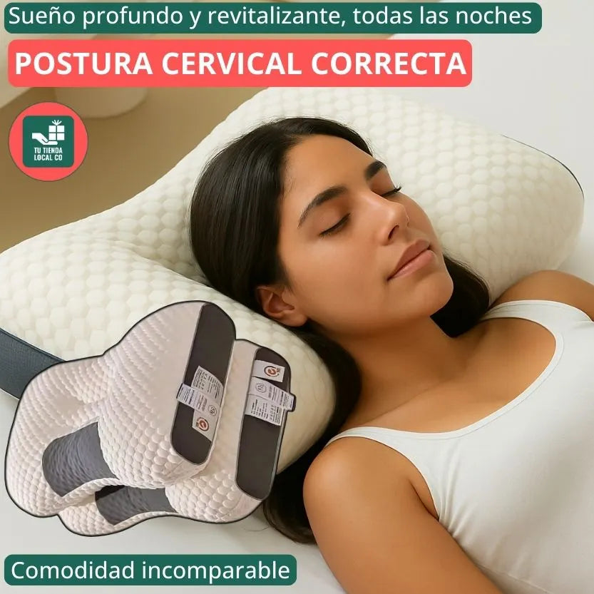 DELUXE ERGONOMIC RELAX - Almohada 3D Con Alineación Cervical Perfecta