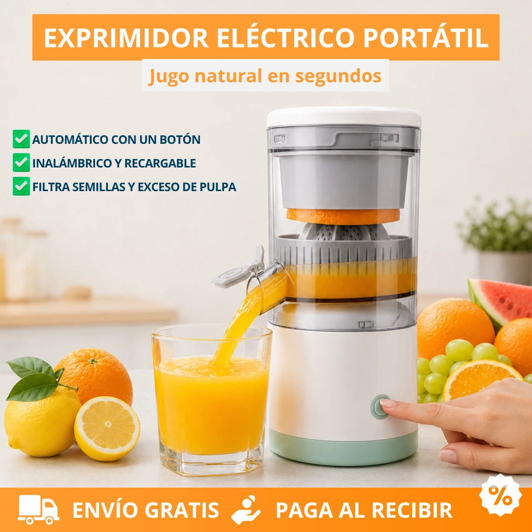 Exprimidor Eléctrico Portátil Recargable - Jugo Natural En Segundos