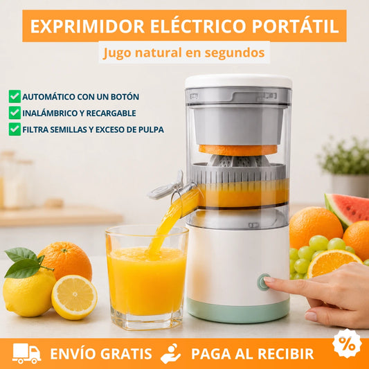 Exprimidor Eléctrico Portátil Recargable - Jugo Natural En Segundos