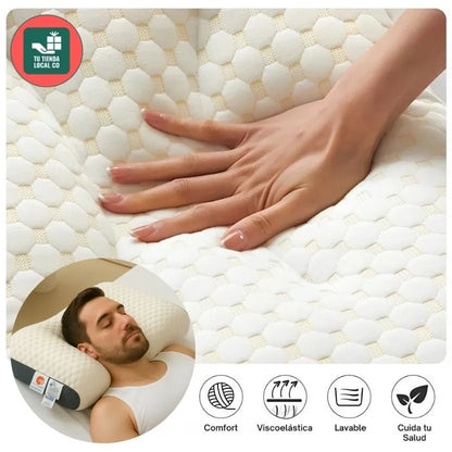 DELUXE ERGONOMIC RELAX - Almohada 3D Con Alineación Cervical Perfecta