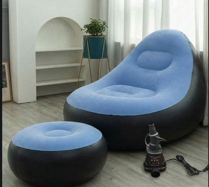 COMBO 3 EN 1 SOFA INFLABLE + SILLON INFLABLE + INFLADOR AUTOMATICO