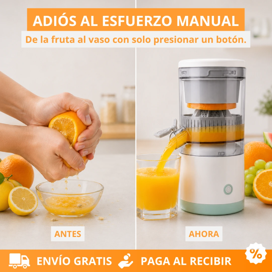 Exprimidor Eléctrico Portátil Recargable - Jugo Natural En Segundos