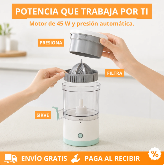 Exprimidor Eléctrico Portátil Recargable - Jugo Natural En Segundos