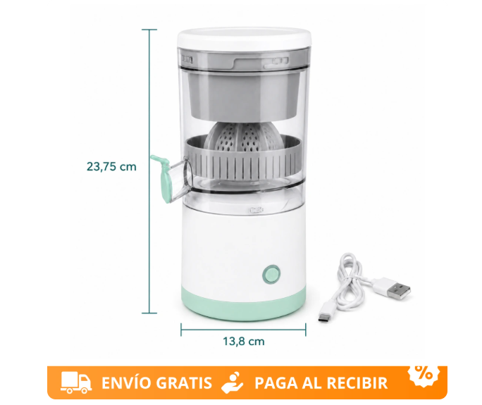 Exprimidor Eléctrico Portátil Recargable - Jugo Natural En Segundos