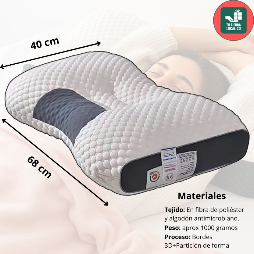 DELUXE ERGONOMIC RELAX - Almohada 3D Con Alineación Cervical Perfecta