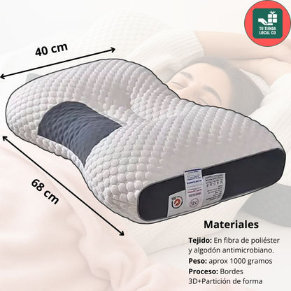 DELUXE ERGONOMIC RELAX - Almohada 3D Con Alineación Cervical Perfecta