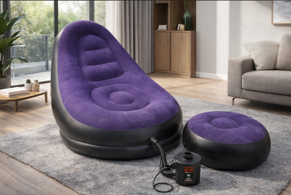 COMBO 3 EN 1 SOFA INFLABLE + SILLON INFLABLE + INFLADOR AUTOMATICO